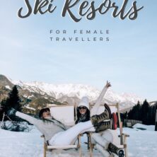 top 10 ski resorts for female travellers pinterest cover